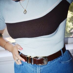 mint chocolate retro style top